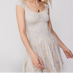 Urban Outfitters Blue and Cream Mini Dress